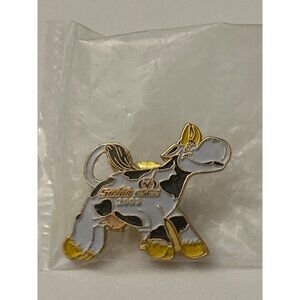 Sinton Dairy Promo Quality Cow Farm Enamel Pin 2003 Gold-Tone Fun & Collectible